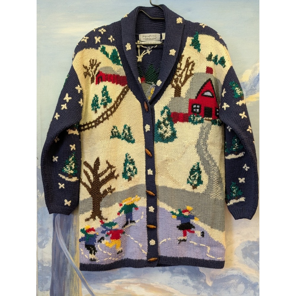 Northern Isles L Hand Knitted Christmas Cardigan